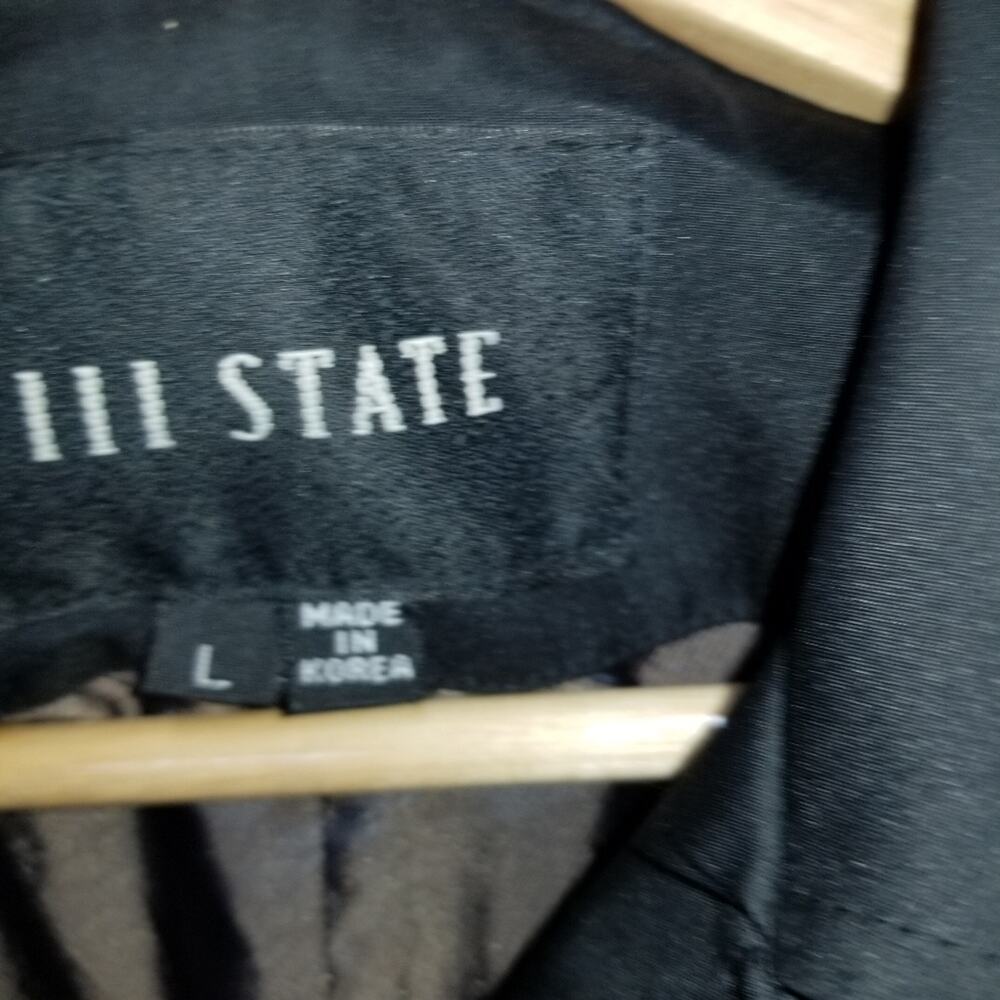 111 State Jacket Large All Weather Black Coat Dress Rain - Picture 2 of 7